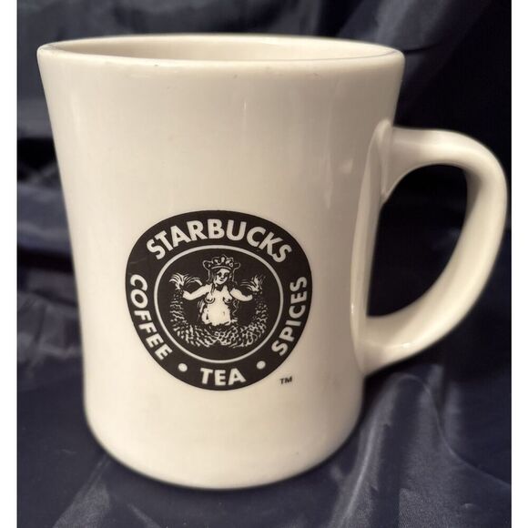 Starbucks Other - Vintage 2002 Starbucks Barista 16oz Two-side Logo Diner Mug Pike Place 1st Store